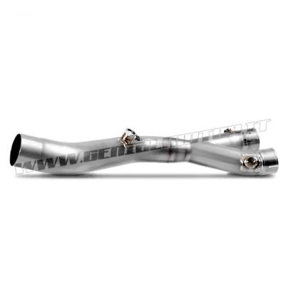 L-Y10SO11T Titanium Decatalyst Link Pipe Akrapovic for Exhaust YAMAHA YZF-R1 2015 > 2022
