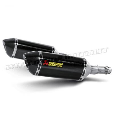 S-K10SO6-HZC Pair of Carbon Exhaust Approved Mufflers Akrapovic Kawasaki Z 1000 2010 > 2013