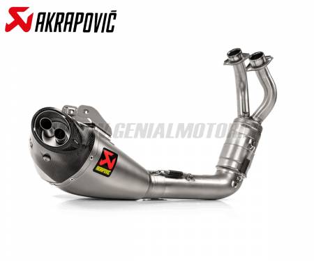 S-Y7R8-HEGEHT Full System Exhaust Titanium Akrapovic Inox Headers and Carbon EndCap YAMAHA TRACER 700 - GT 2020 > 2024