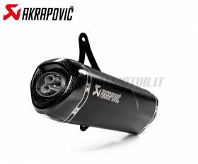 Exhaust Black Stainless Steel Approved Muffler Akrapovic with Carbon EndCap for PIAGGIO VESPA GTS 125/150 ie SUPER 2009 > 2016