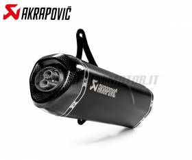 Exhaust Black Stainless Steel Approved Muffler Akrapovic with Carbon EndCap for PIAGGIO VESPA GTS 300/sei giorni 2008 > 2020