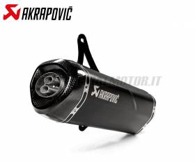 Exhaust Black Stainless Steel Approved Muffler Akrapovic with Carbon EndCap for PIAGGIO VESPA GTV 300 2010 > 2015