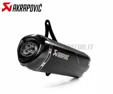 S-VE3SO9-HRSSBL Exhaust Black Stainless Steel Approved Muffler Akrapovic with Carbon EndCap for PIAGGIO VESPA GTV 300 2010 > 2015
