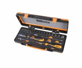 BETA hex wrench set, bits for screwdrivers, accessories and rotating ratchet