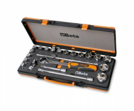 920A/C17M BETA set 17 hexagonal socket wrenches, 5 accessories, sheet metal box