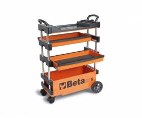 Faltbarer orangefarbener BETA Werkzeugwagen für externe Eingriffe