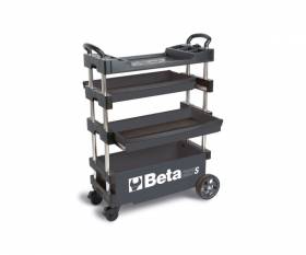 Foldable gray BETA tool trolley for external interventions