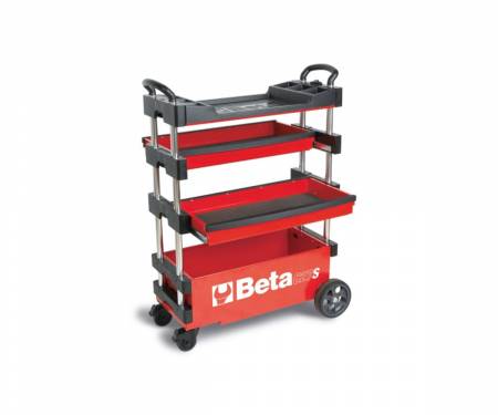 C27S-R Foldable red BETA tool trolley for external interventions