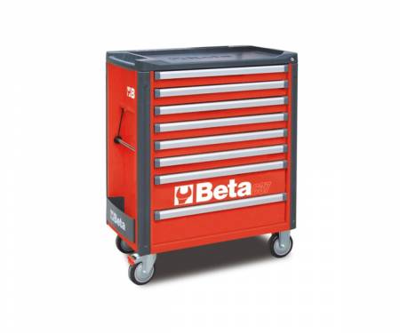 C37/8-R Caja de herramientas móvil BETA roja, 73 kg con 8 cajones
