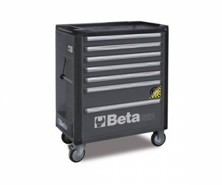 C37A/7-G BETA gray mobile drawer unit, 7 drawers with anti-tip system