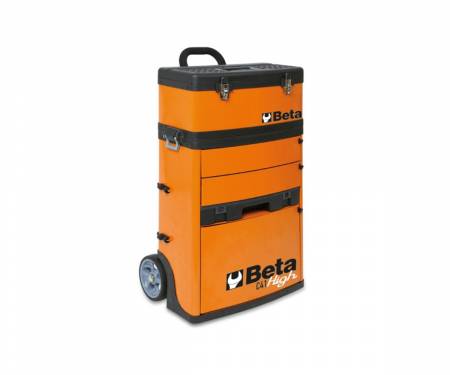 C41H-O BETA tool trolley 21 kg orange with 2 stackable modules
