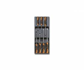 Rigid BETA thermoformed ABS with 7 Beta Grip screwdrivers for flat blade screws