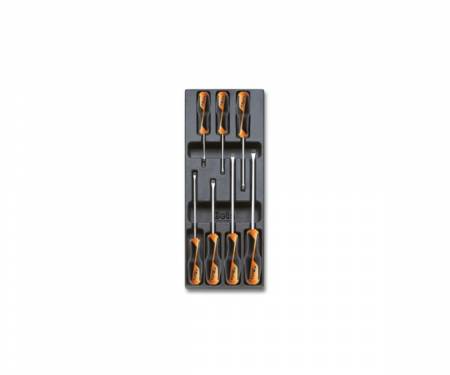 T199 Rigid BETA thermoformed ABS with 7 Beta Grip screwdrivers for flat blade screws