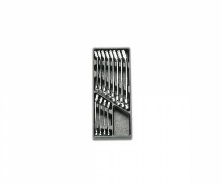T45 Rigid BETA thermoformed tray in ABS with 12 ratchet combination wrenches
