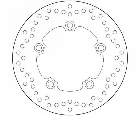 68B40750 Brake Disc Fixed Brembo Serie Oro Rear for Yamaha Yzf R6 600 2017 > 2021