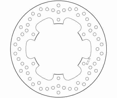 68B40756 Brake Disc Fixed Brembo Serie Oro Rear for Hrd Gs 250 1994 > 1996