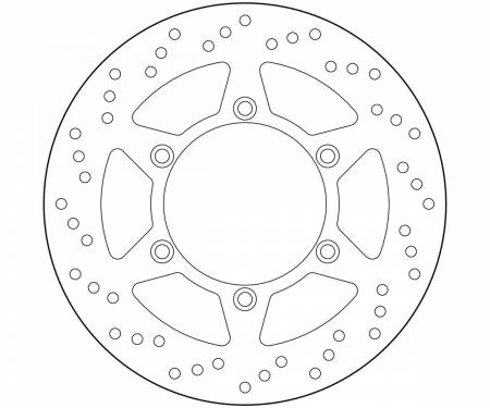 68B407D5 Brake Disc Fixed Brembo Serie Oro Front for Suzuki Dr R-Rs 650 1992 > 1993