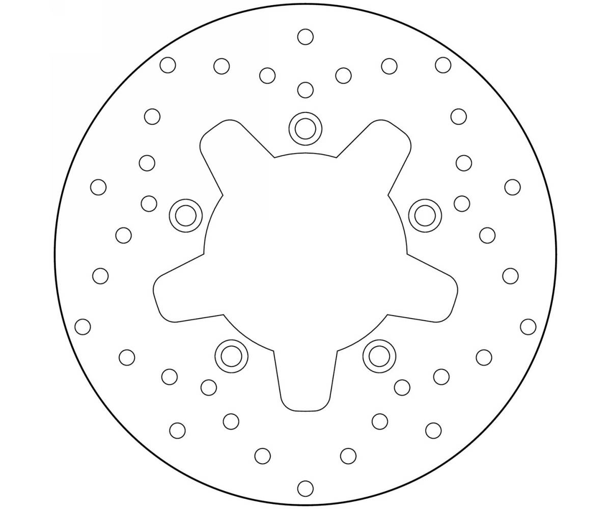 68B407E1 Brake Disc Fixed Brembo Serie Oro Front for Kymco Xciting R 500 2007 > 2011