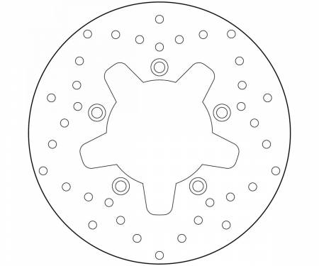 68B407E1 Brake Disc Fixed Brembo Serie Oro Front for Kymco Xciting 500 2004 > 2009