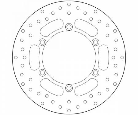 68B407E6 Brake Disc Fixed Brembo Serie Oro Front for Yamaha X-City 250 2007 > 2010