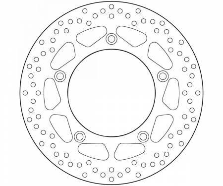 68B407F8 Brake Disc Fixed Brembo Serie Oro Rear for Yamaha T Max 530 2012 > 2015