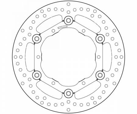 78B40813 Brake Disc Floating Brembo Serie Oro Front for Yamaha Wr 250 2001 > 2007