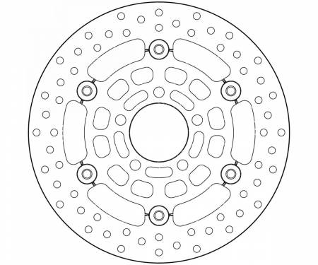 78B40819 Brake Disc Floating Brembo Oro Front Kymco Downtown I Abs 350 2015 > 2020