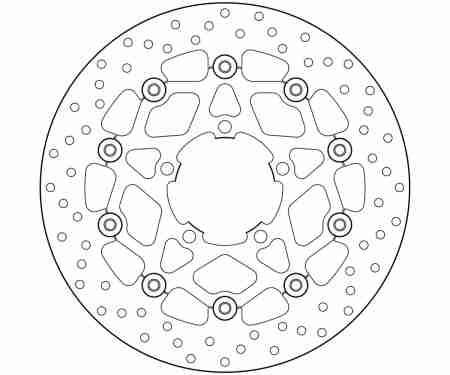 78B40847 Brake Disc Floating Brembo Oro Front for Triumph Tiger 800 2011 > 2014