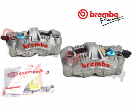 220C78310 Kit Paar Radialbremsezange Brembo Racing GP4-RS SX DX Monoblock 108 mm mit Bremsbelag 