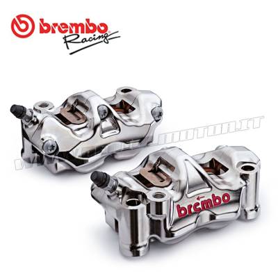 220B01020 Kit Paar Radialbremsezange Brembo Racing GP4-RX CNC P4 32 SX DX 100 mm mit Bremsbelag 