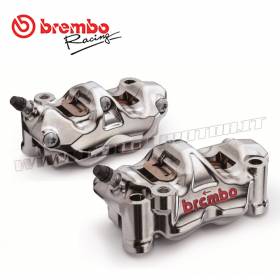 Kit Paar Radialbremsezange Brembo Racing GP4-RX CNC P4 32 SX DX 130 mm mit Bremsbelag 
