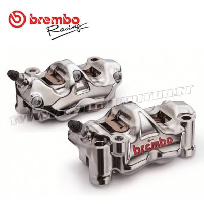 220B01130 Kit Paar Radialbremsezange Brembo Racing GP4-RX CNC P4 32 SX DX 130 mm mit Bremsbelag 