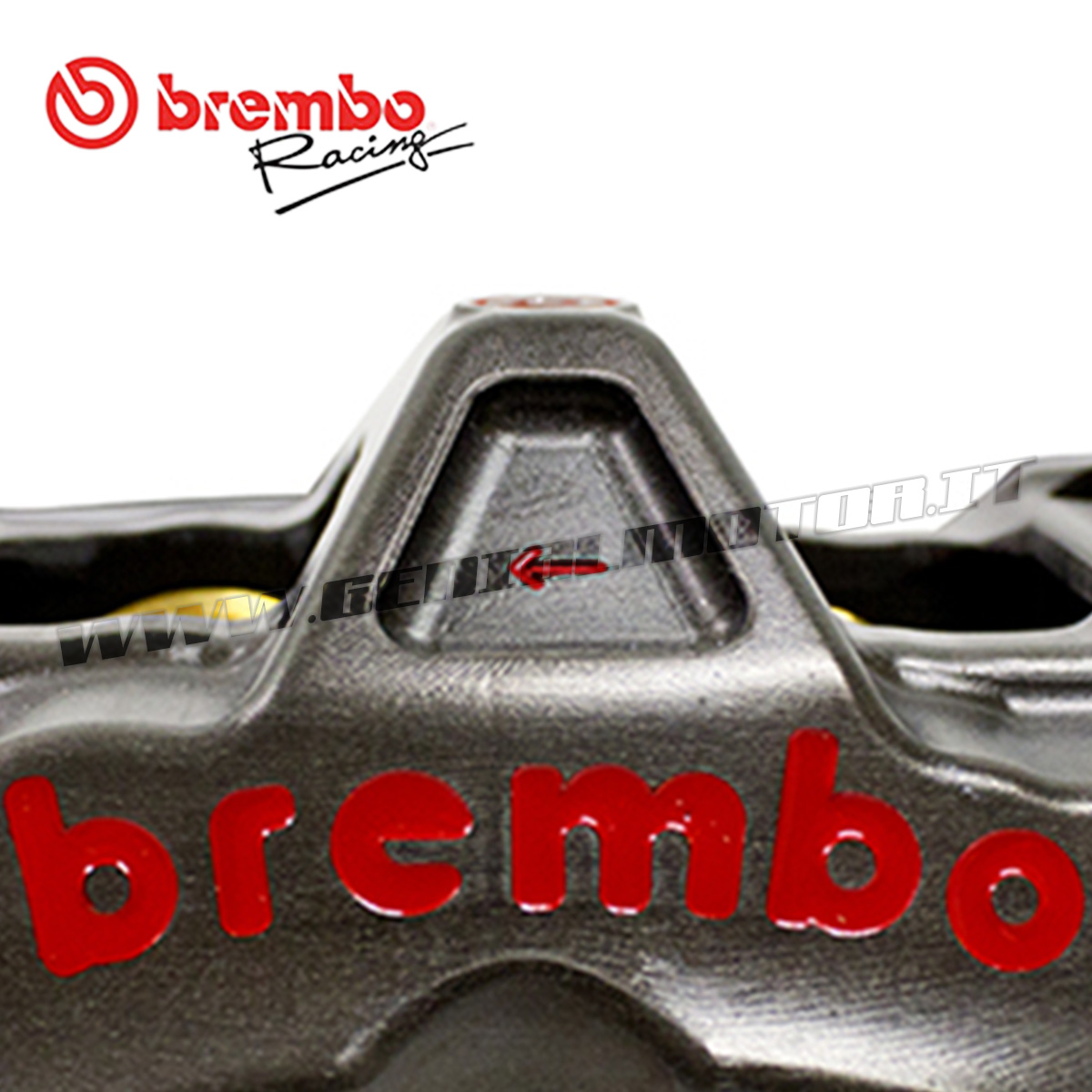 Pinza de Freno Delantero Radial Brembo Racing izquierda monobloque CNC P4-30/34 sin Pastillas 
