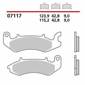 Front Brembo 7117CC Brake Pads for Keeway SILVERBLADE II 125 2017 > 2020