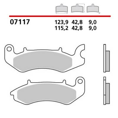 07117CC Front Brembo 7117CC Brake Pads for Keeway SILVERBLADE II 125 2017 > 2020