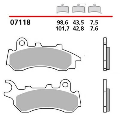 07118XS Front Brembo 7118XS Brake Pads for Honda PCX ABS 150 2018 > 2020