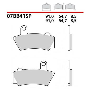 Rear Brembo 07BB4180 Brake Pads for Bmw R18 Transcontinental 1800 2022 > 2023