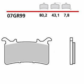 Front Brembo 07GR99RC Brake Pads for Bmw M 1000 RR 1000 2021 > 2022