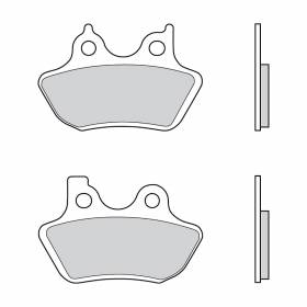 Plaquettes Brembo Frein Arriere 07HD16SP pour Harley Davidson FXDLS S DYNA LOW RIDER S 1800 2007 > 2008
