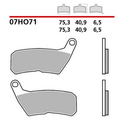 Front Brembo 07HO71CC Brake Pads for Hm CRM RR DERAPAGE COMPETITION 2T 125 2011 > 2012