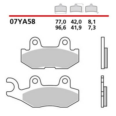 Rear Brembo 07YA58SD Brake Pads for Yamaha YXC Viking VI EPS Special Edition Right 700 2016 > 2017