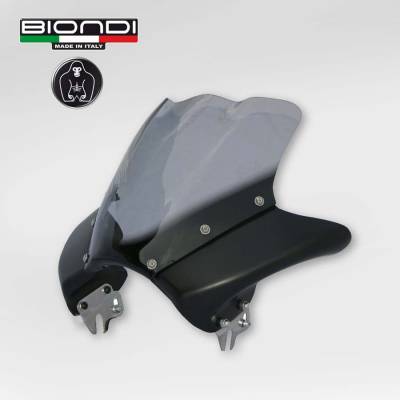 8010156 + 8010121 Biondi Windshield Black Anodized Aluminum 8010156 for HONDA CBF600 2004