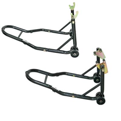 CPF3000V_CAS3010S Motorcycle Stands Pair Front  +  Rear - Fork Support