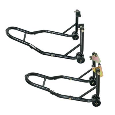 CPF3000L_CAS3010S Motorcycle Stand Pair Front  +  Rear - Rubber Support