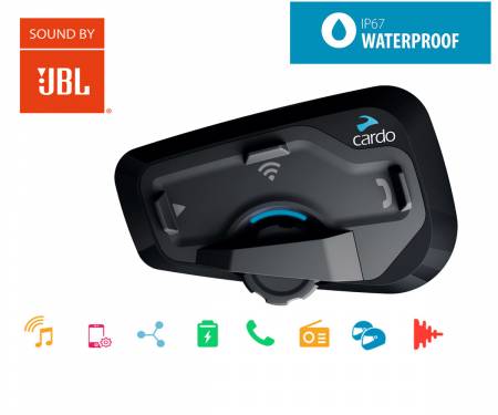 FRC4P001 Cardo Freecom 4 + Casque interphone Bluetooth SINGLE pour enceintes moto JBL