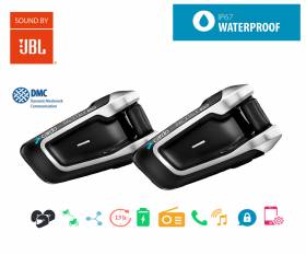 Cardo PACKTALK BOLD JBL Bluetooth DOUBLE 1-15 Motorrad-Gegensprech-Headset + DMC