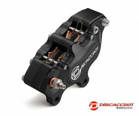 Right Axial 4 Pistons Caliper DISCACCIATI Pads Included Wheelbase 65 mm Anodized BLACK 