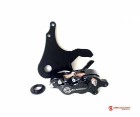 Rear Brake Caliper Kit DISCACCIATI 4 Pistons Ø32-34 + Support and Spacer Harley Davidson Softail Fat Boy Con Abs