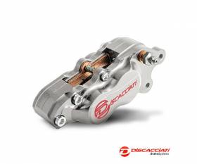 Left Axial 4 Pistons Caliper DISCACCIATI Pads Included Wheelbase 40 mm Anodized SILVER 