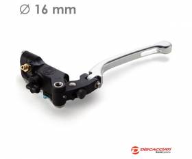 Radial Clutch Master Cylinder DISCACCIATI D.16 Articulated Silver lever and Stop Switch